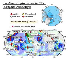 Global Map of  Hydrothermal Vents