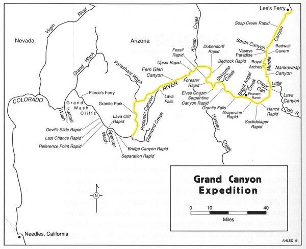 Grand Canyon River Expedition Map