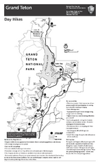 Grand Teton National Park Day Hikes Map