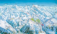 Grands Rousses (L’alpe d’Huez) Ski Trail Map