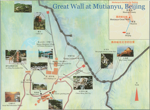 Great Wall Mutianyu Great Wall Map