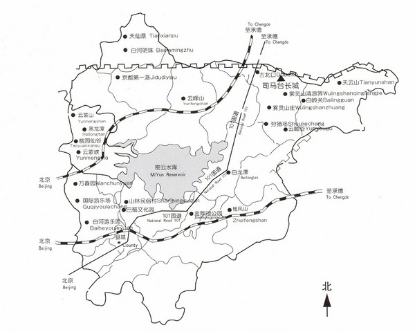 Map of Great Wall north east