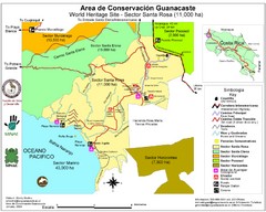 Guanacaste Conservation Area Tourist Map