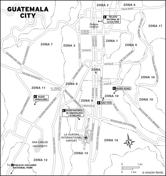 Guatemala City Tourist Map