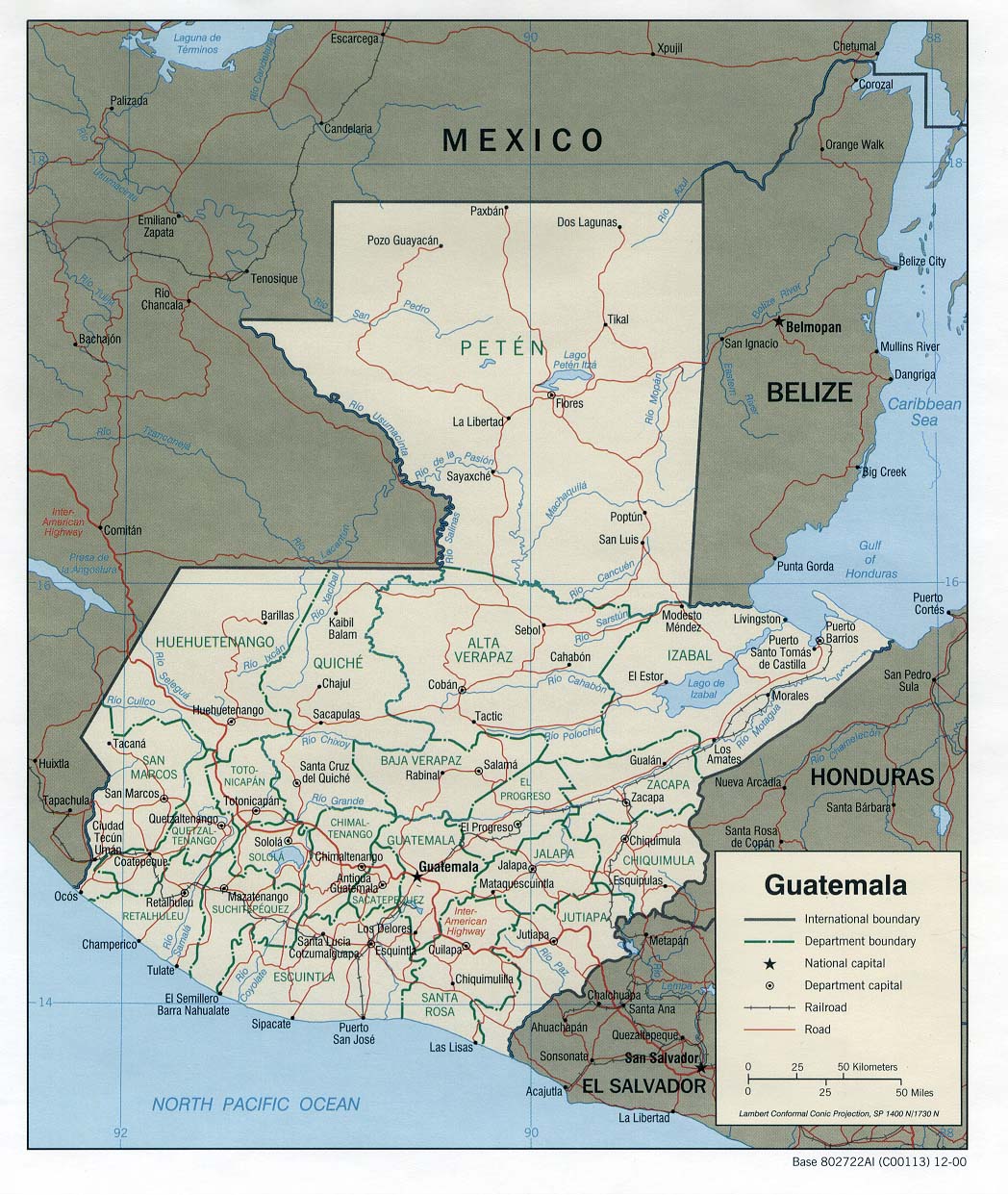 Guatemala Tourist Map - Guatemala • mappery