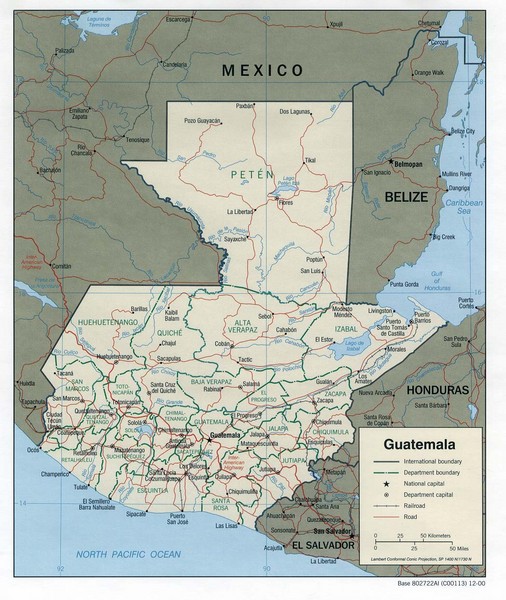 Guatemala Tourist Map