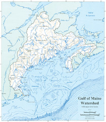 Gulf of Maine Watershed Map
