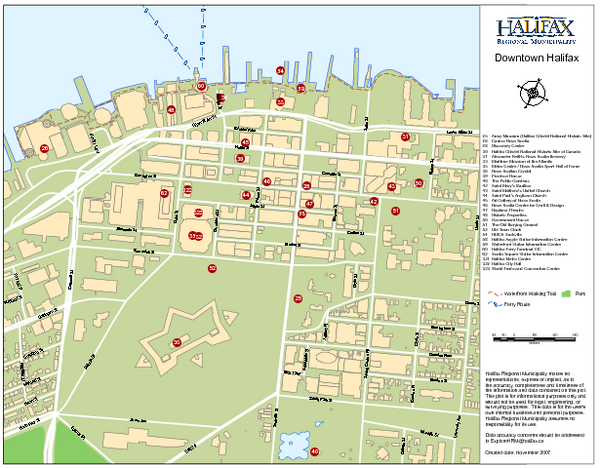 Halifax Tourist Map