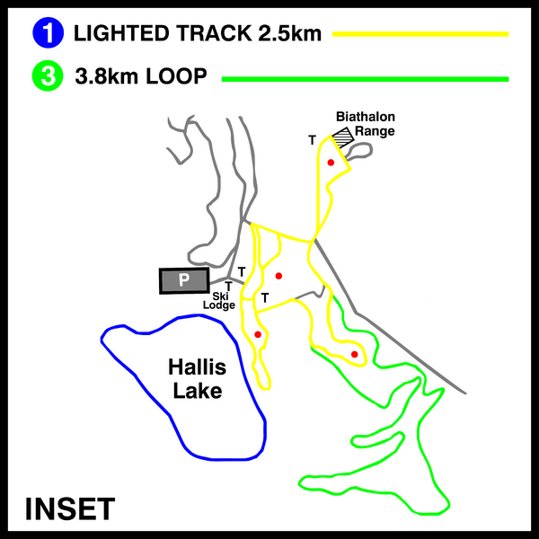 Hallis Lake Lighted Ski Trail Map