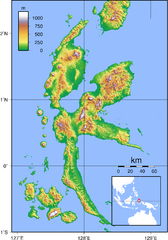 Halmahera Topography Map