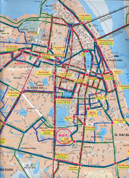 Hanoi City Bus Line Map