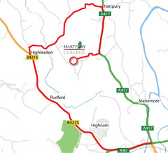 Hartpury College Directions Map