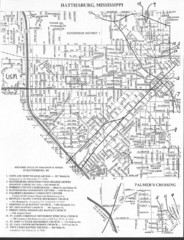 Hattiesburg, Mississippi City Map