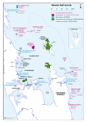 Hauraki Gulf Islands Nature Reserves Map