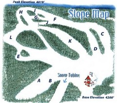 Hawksnest Golf & Ski Resort Ski Trail Map