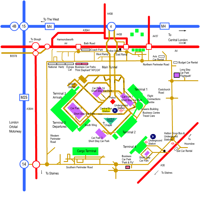 london airports map