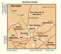 Heredia City Map