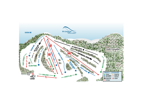 Hidden Valley Ski Trail Map - Eureka Missouri United States • mappery