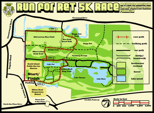 Hilton Head Run for Ret 5K Race Course Map