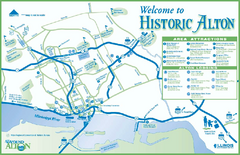 Historic Attractions in Alton, Illinois Map