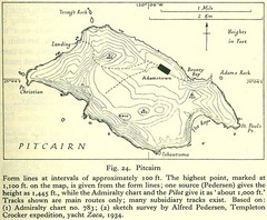 Historic Pitcairn Islands Map
