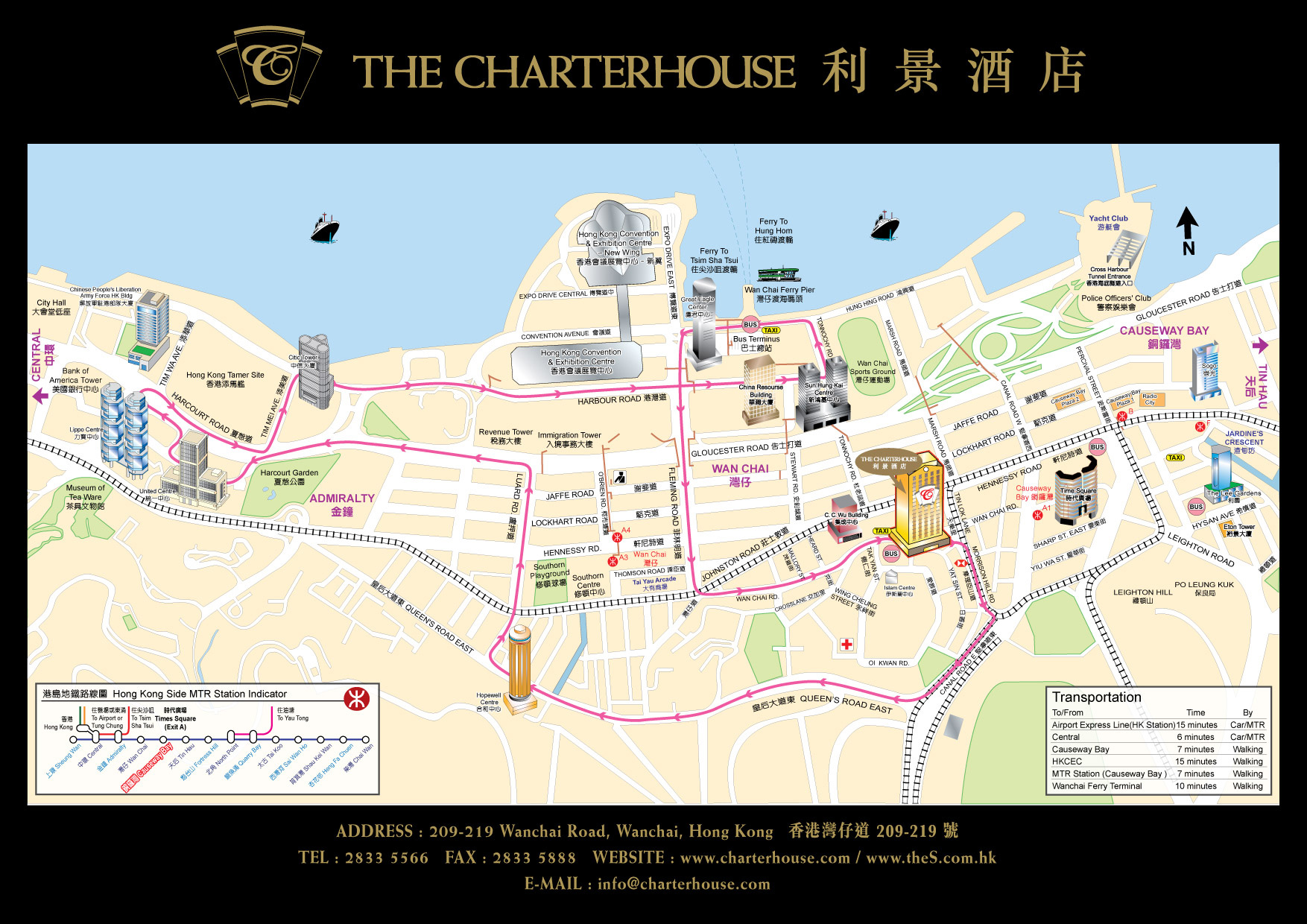 Hong Kong Hotel Map - Wanchai Hong Kong • mappery