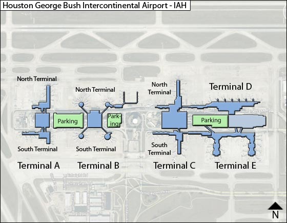 Houston Airport Terminal Map Houston Airport • Mappery