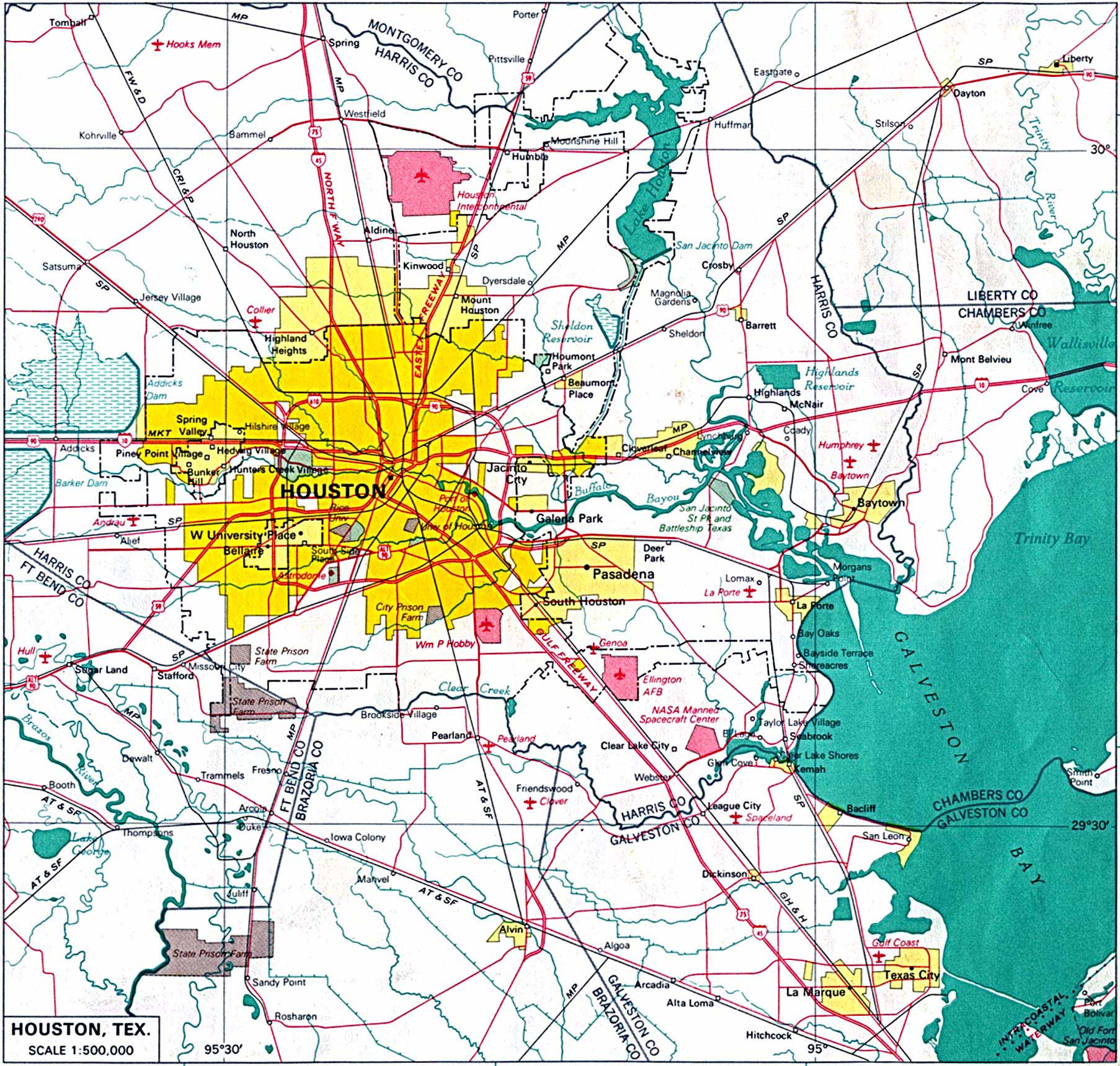 Houston City Map Houston Mappery