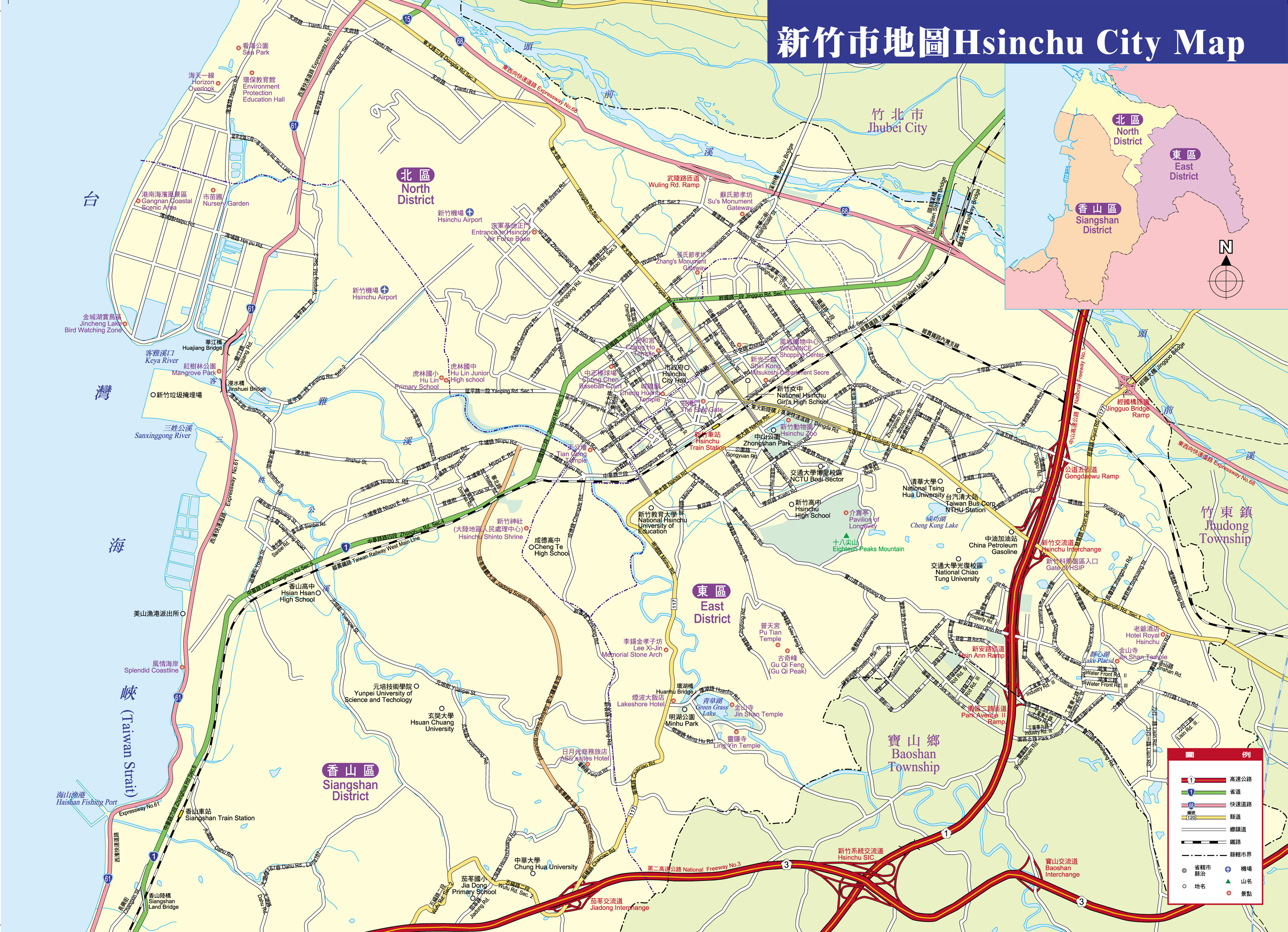 Taiwan Map Hsinchu