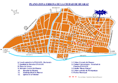 Huaraz Tourist Map