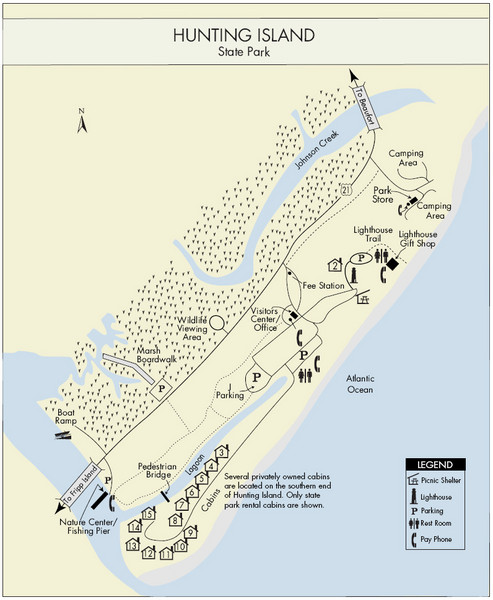 Hunting Island State Park Map