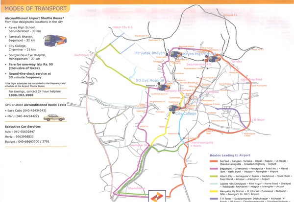 Hyderabad Transportation Map - Hyderabad • mappery