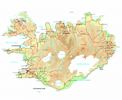Iceland Physical Relief map