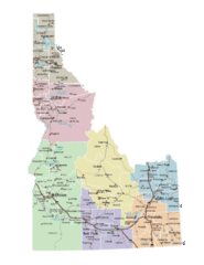 Idaho Road Map