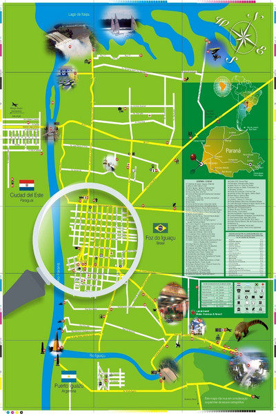 Tourist map of Iguacu Falls,