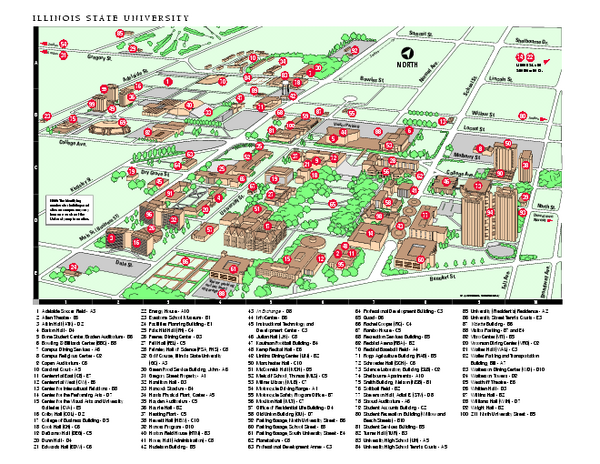 map of illinois state university. Illinois State University