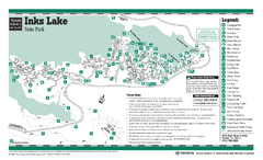 Inks Lake, Texas State Park Facility and Trail Map