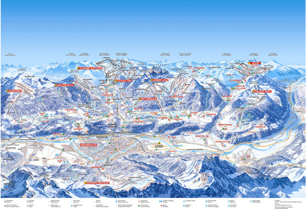 Innsbruck Region Ski Map