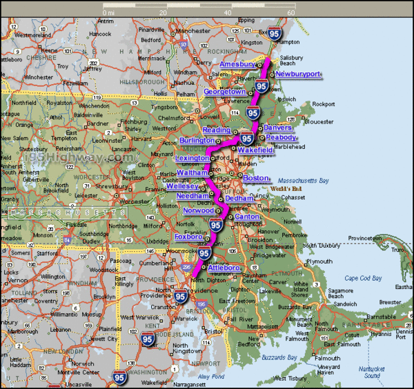 map of massachusetts cities. in Massachusetts Map