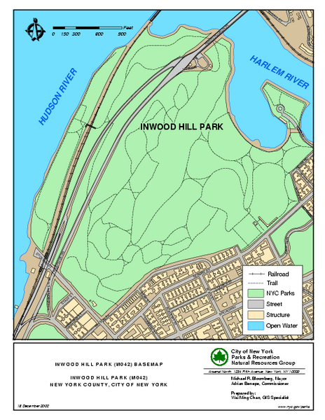 Inwood Hill Park Trail Map