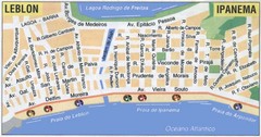 Ipanema - Leblon Street Map