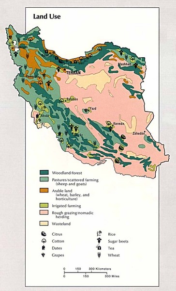 map of iranian plateau. Map of Iran#39;s land use