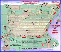 Isla Blanca Park Map