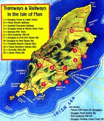 Isle of Man Railways and trams Map