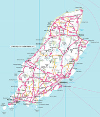 Isle of Man roads Map