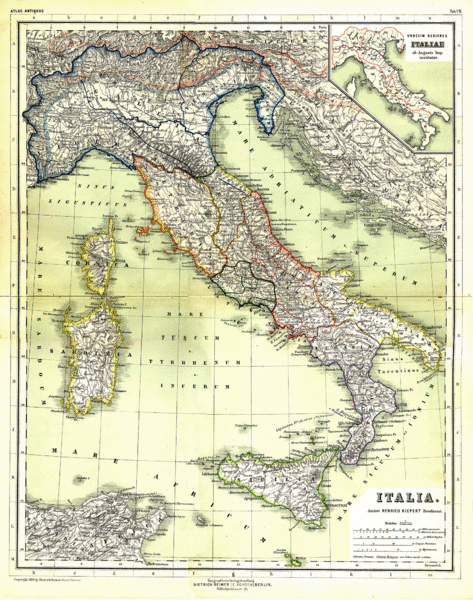 Italy Map 1898