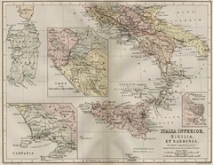 Italy and Sicily Ancient Map