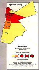 Jordan Population Density Map