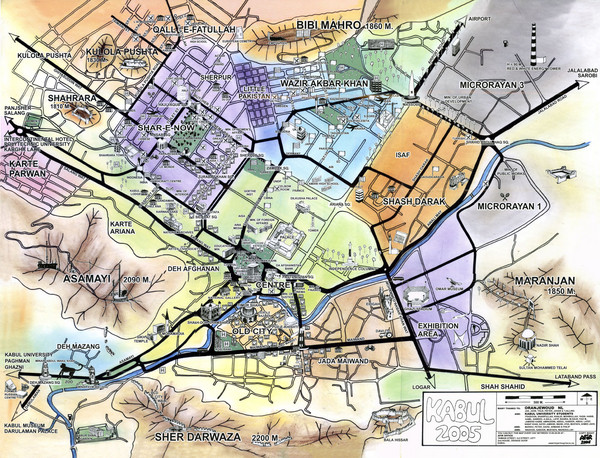 kabul city pics. Fullsize Kabul City Map