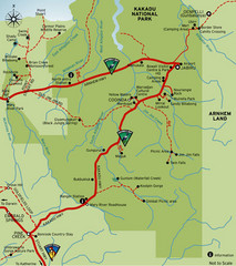 Kakadu National Park, Australia Map